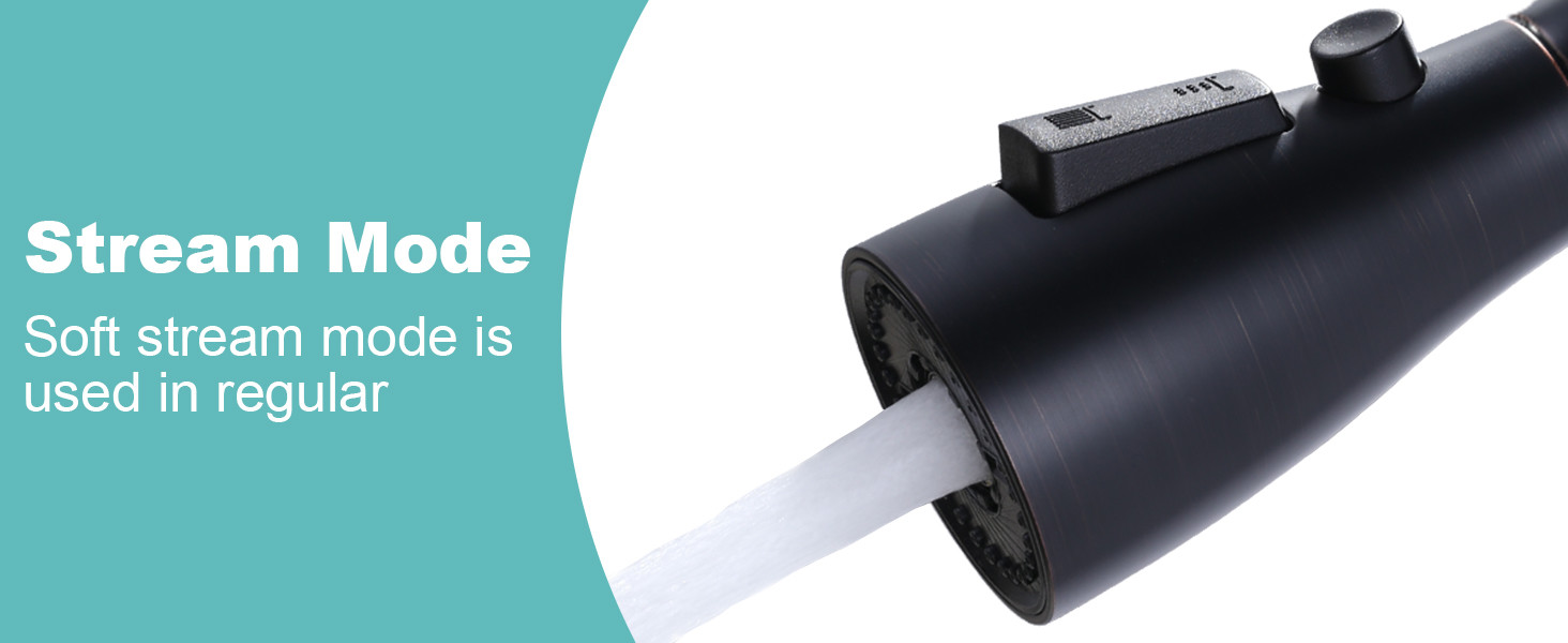 ARCORA 3-Function Oil Rubbed Bronze Kitchen Faucet Spray Head Replacement with 9 Adapters - Faucet Accessories - 6