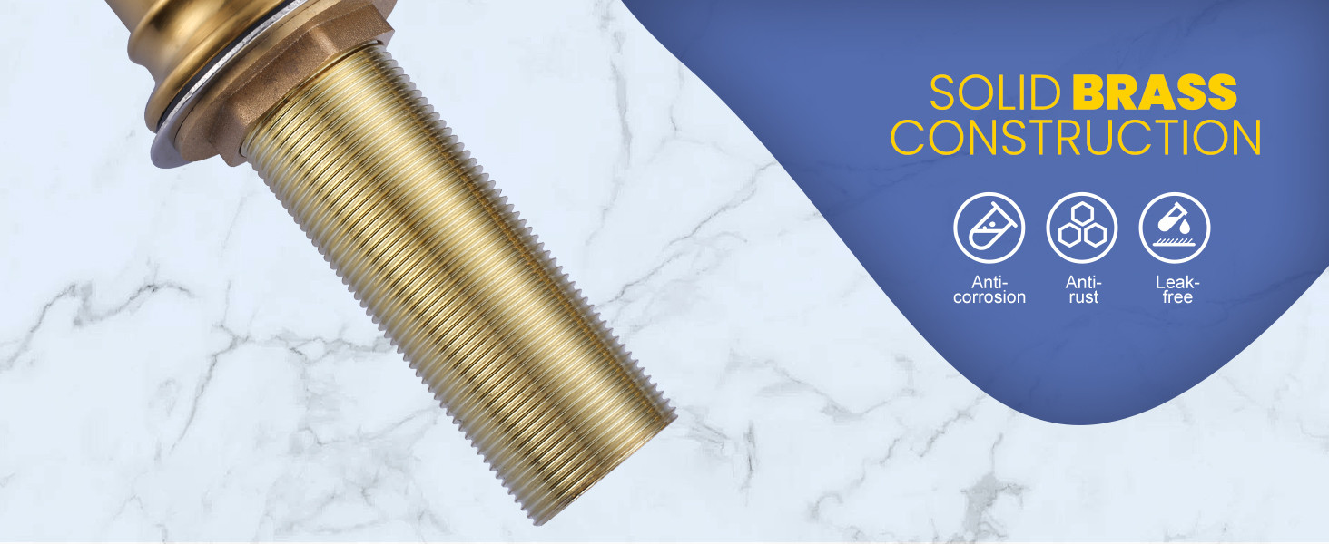 ARCORA 8 Inch Centerset Brushed Gold Farmhouse Bridge Kitchen Faucet with Pull Down Sprayer - Hot Kitchen Faucets - 6