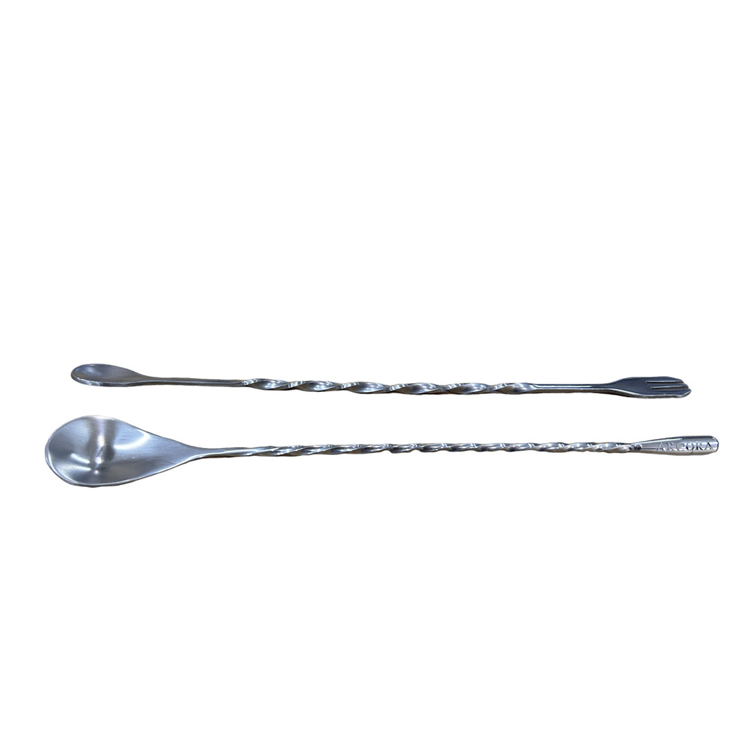 ARCORA 2 Pcs 12 Inches Stainless Steel Mixing Spoons with Long Handle