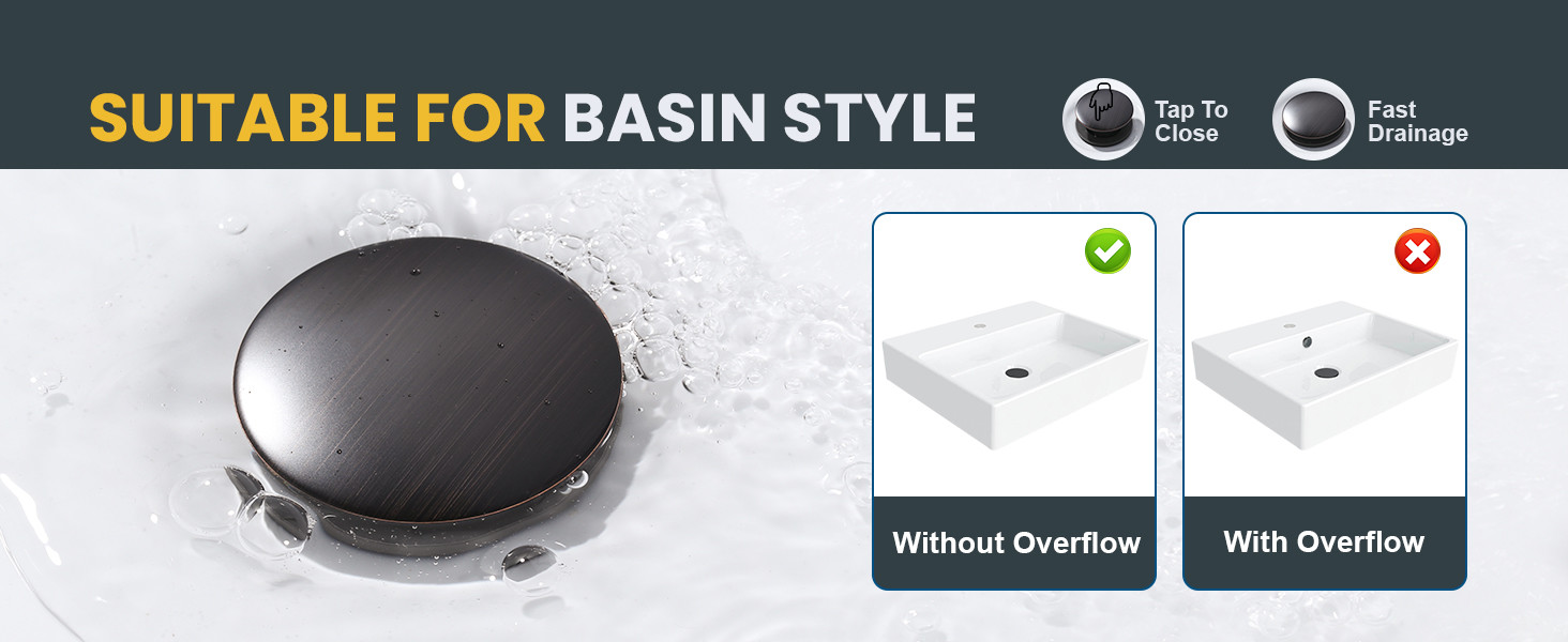 ARCORA Oil Rubbed Bronze Single Handle Tall Waterfall Bathroom Faucet with Pop Up Drain and cUPC Supply Lines - Single Handle Bathroom Faucets - 5