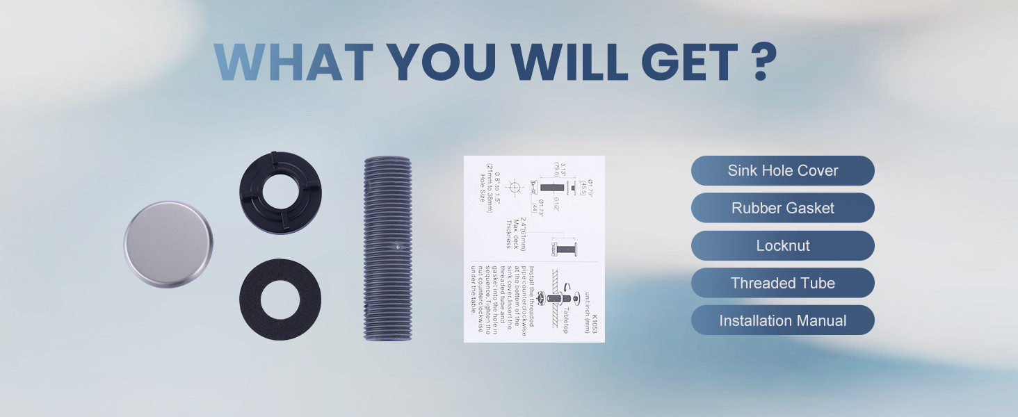 ARCORA Brushed Nickel Premium Kitchen Sink Hole Cover for Soap Dispenser Sprayer - Faucet Accessories - 6