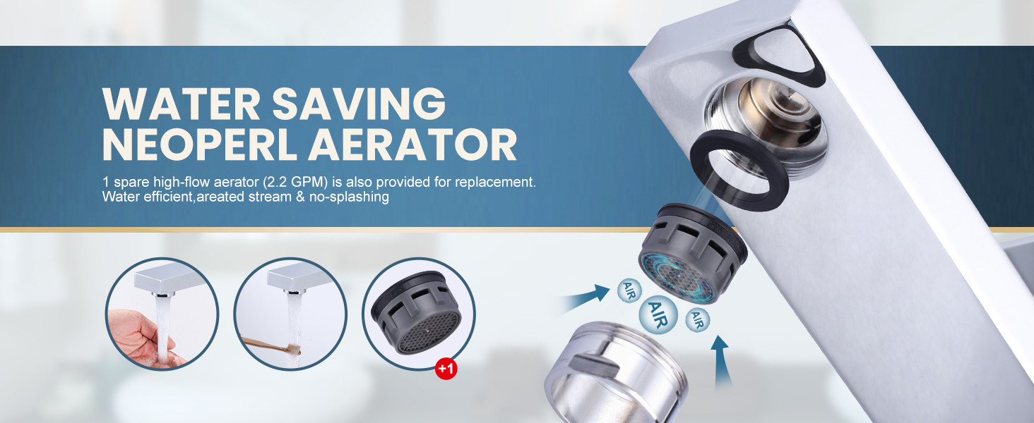 ARCORA Single Handle Chrome Vessel Sink Faucet with Pop Up Drain and Supply Lines - Hot Bathroom Faucets - 5