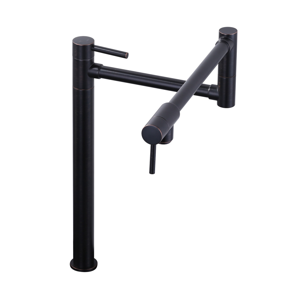 Deck Mounted Pot Filler with Single Handle in Oil Rubbed Bronze