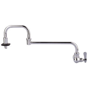 Single-Handle Wall Mounted Folding Commercial Standard Kitchen Faucet with Insulated Switch in Polished Chrome