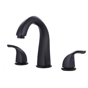 8 in. Widespread Double Handle Bathroom Faucet in Matte Black