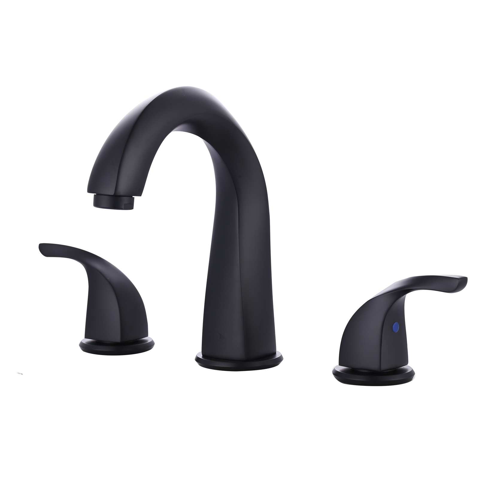 8 in. Widespread Double Handle Bathroom Faucet in Matte Black