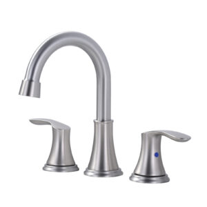 8 in. Widespread Double Handle Bathroom Faucet with Pop-up Drain in Brushed Nickel