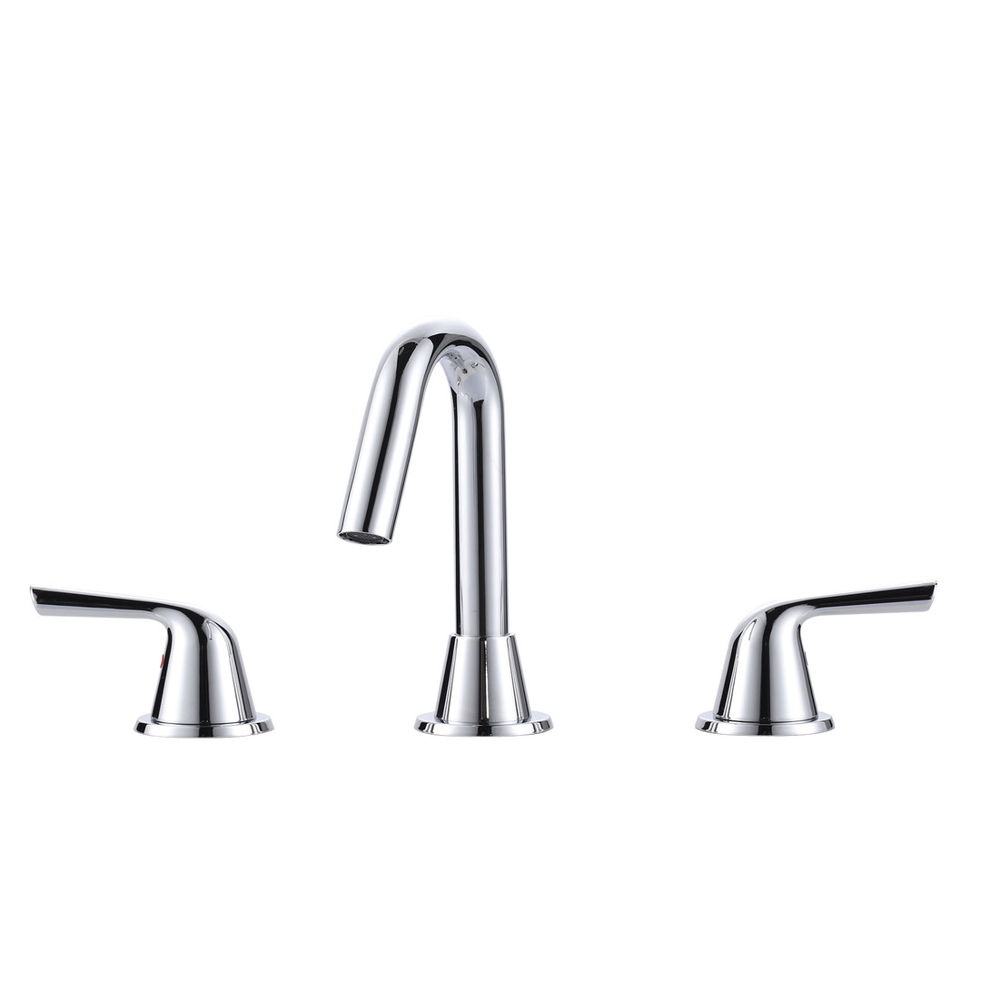 High-Arc 8 in. Widespread Double Handle Bathroom Faucet in Chrome