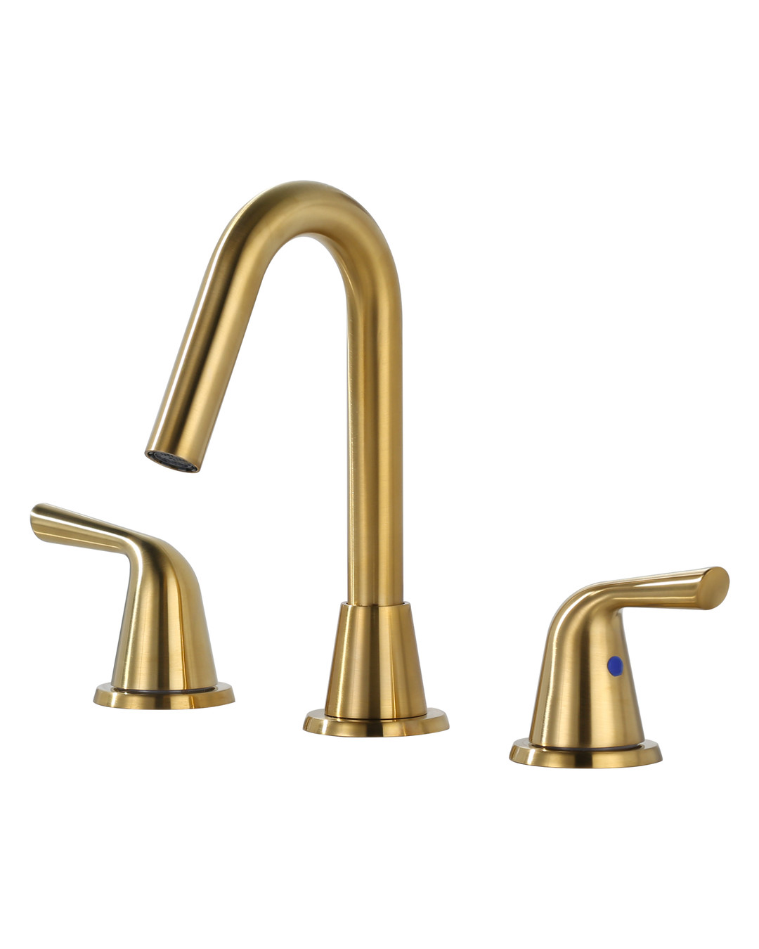 High Arc 8 in. Widespread Double-Handle Bathroom Faucet in Brushed Gold