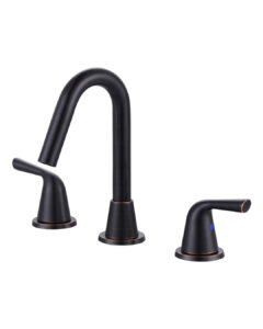 High -Arc 8 in. Widespread Double Handle Bathroom Faucet in Oil Rubbed Bronze