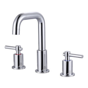 8 in Widespread Double Handle Bathroom Faucet in Chrome 3 Holes Bathroom Sink Faucet with Pop Up Drain”
