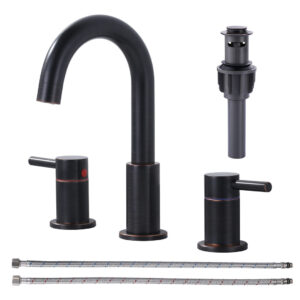 8 in. Widespread Double Handle Bathroom Faucet in Oil Rubbed Bronze