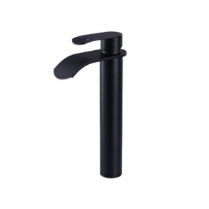 Waterfall Single Handle Single Hole Bathroom Faucet with Pop Up Drain Included Supply Lines in Oil Rubbed Bronze