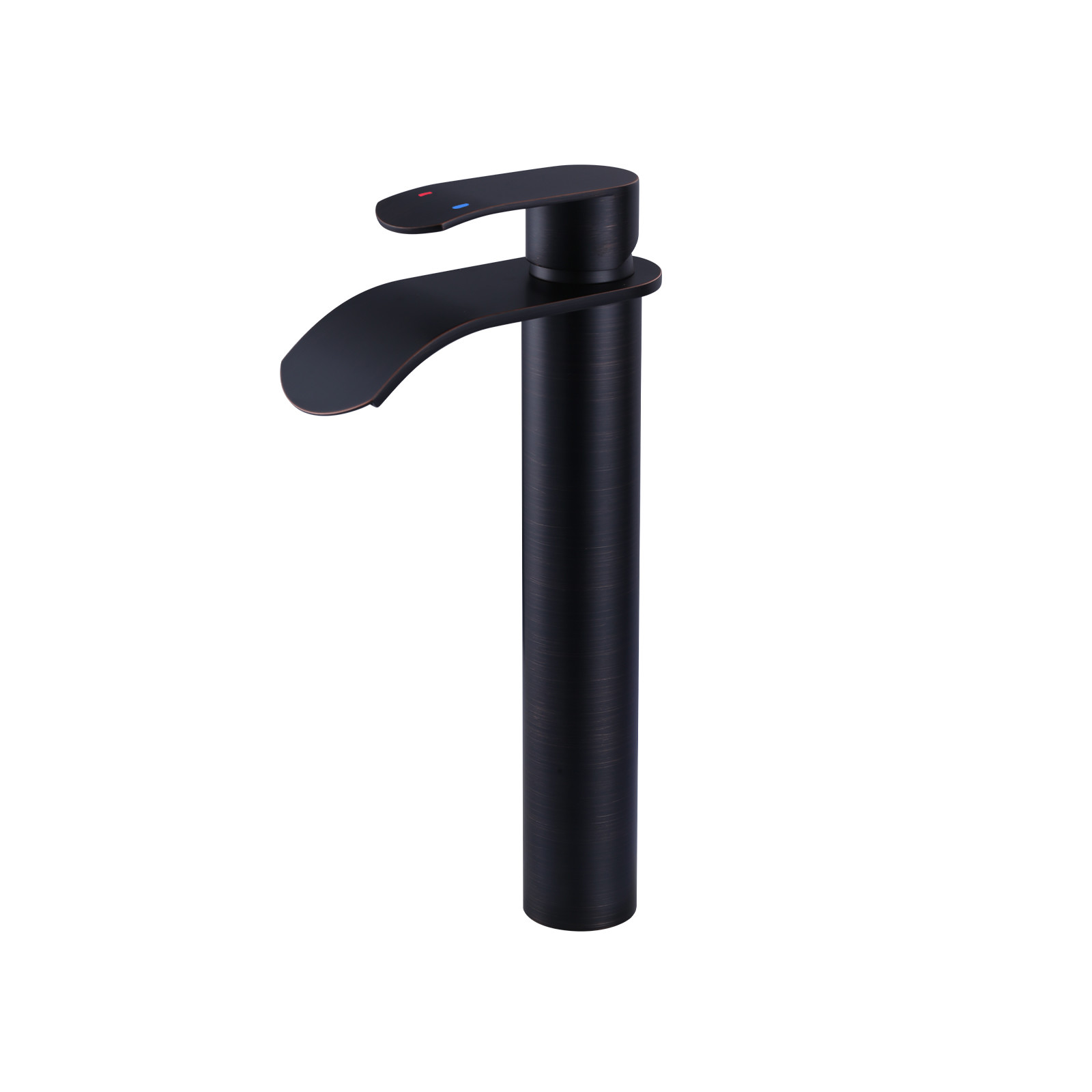 Waterfall Single Handle Single Hole Bathroom Faucet with Pop Up Drain Included Supply Lines in Oil Rubbed Bronze