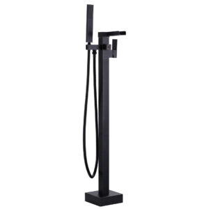 Single Handle Free Standing Bathtub Faucet with Hand Shower in Oil Rubbed Bronze