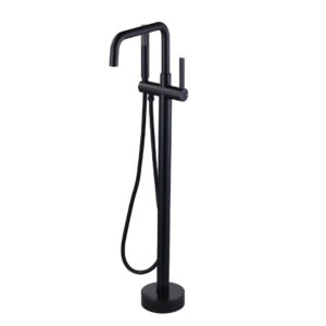 Single-Handle Freestanding Tub Faucet Floor Mount Bathtub Filler with Hand Shower in. Oil Rubbed Bronze