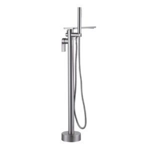 2-Handle Claw Foot Tub Faucet with Hand Shower in. Brushed Nickel