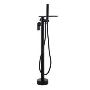2-Handle Claw Foot Tub Faucet with Hand Shower in. Matte Black