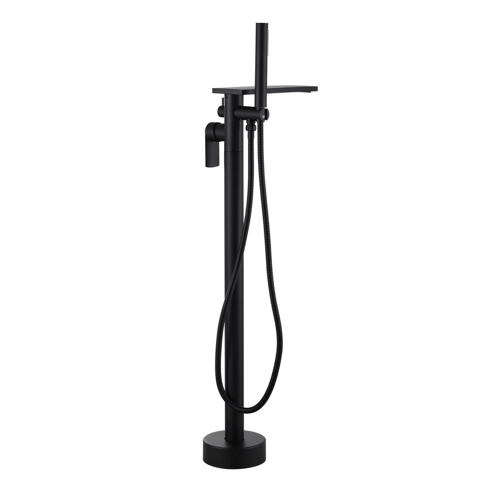 2-Handle Claw Foot Tub Faucet with Hand Shower in. Matte Black
