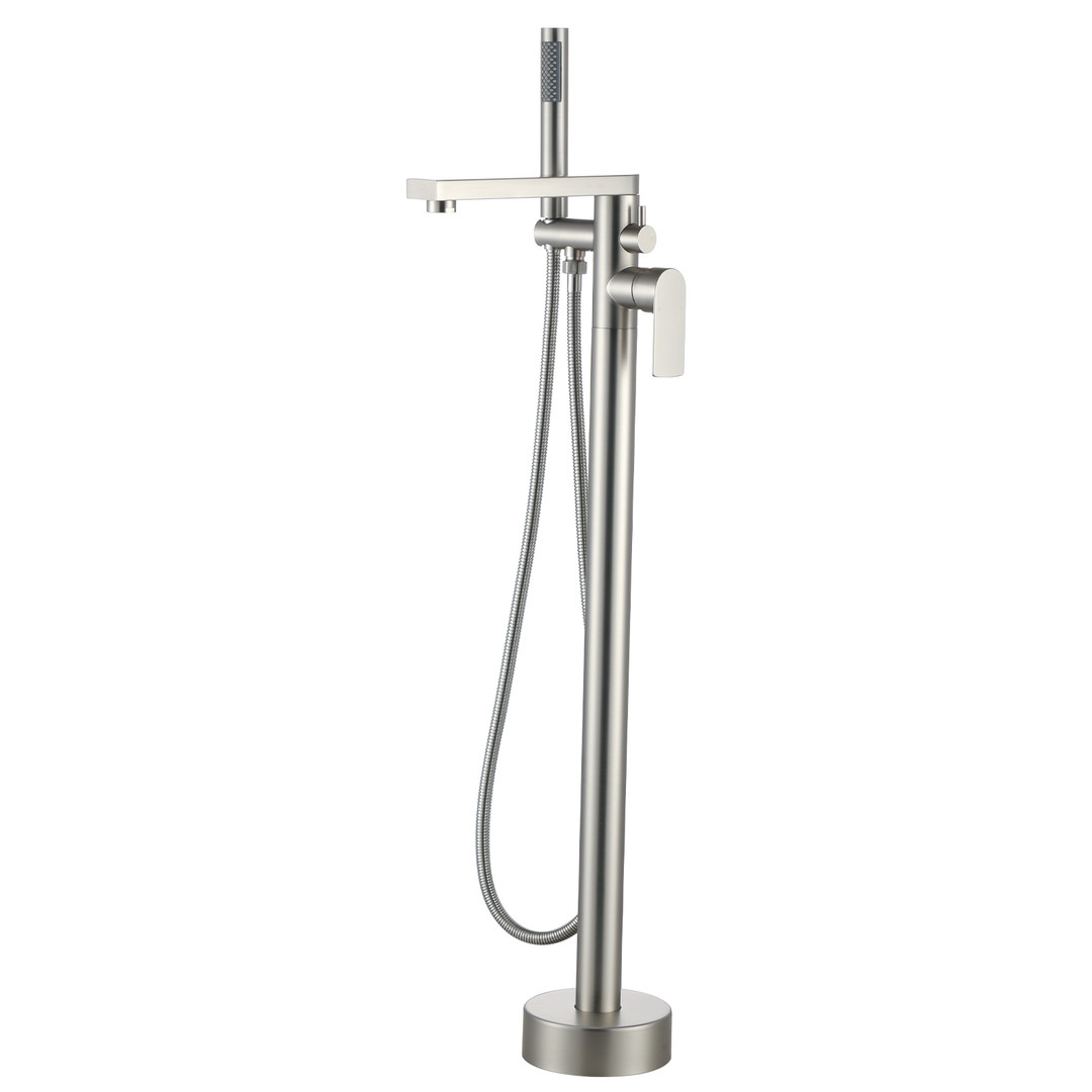 Single-Handle Claw Foot Tub Faucet with Hand Shower in. Brushed Nickel