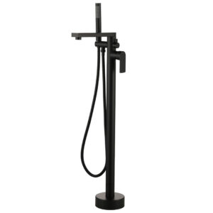 Single-Handle Claw Foot Tub Faucet with Hand Shower in. Matte Black