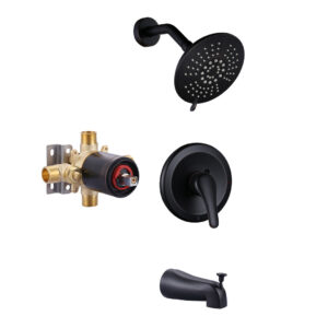 Single Handle 5-Spray Tub and Shower Faucet 2.2 GPM in. Spot Defense Oil Rubbed Bronze Valve Included