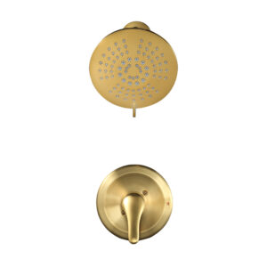 Single Handle 6-Spray Shower Faucet 1.8 GPM with Pressure Balance Valve in Gold