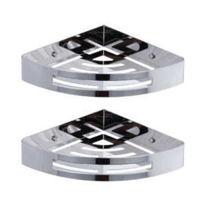 Wall Mounted Bathroom Shower Caddies Stainless Steel Corner Storage Shelves in Chrome