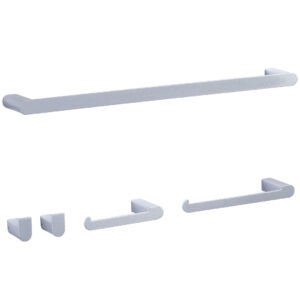 Wall Mounted 5-Piece Stainless Steel Bath Hardware Set, Bathroom Hardware Hanging Set in Brushed Nickel