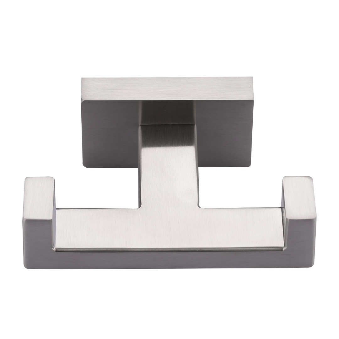 Wall Mounted Square J-Hook Robe/Towel Hook in Brushed Nickel