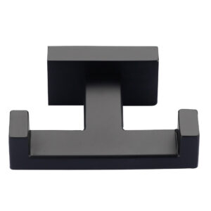 Wall Mounted Square J-Hook Robe/Towel Hook in Matte Black