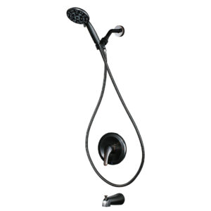 Single Handle 7-Spray Tub and Shower Faucet 1.8 GPM with Handheld Shower Head in Oil Rubbed Bronze Valve Included