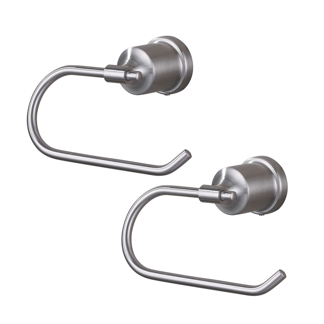 Wall Mounted Bathroom Accessories Toilet Paper Holder, Bath Toilet Tissue Holder in Brushed Nickel (2-Pack)