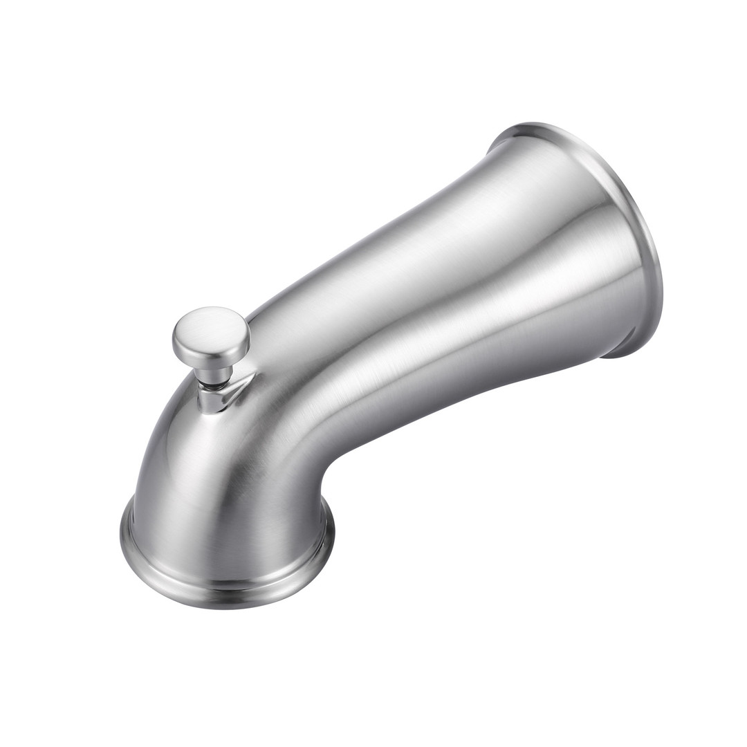 (1-Pack) 5.9 in Replacement With Diverter Tub Spout in Brushed Nickel