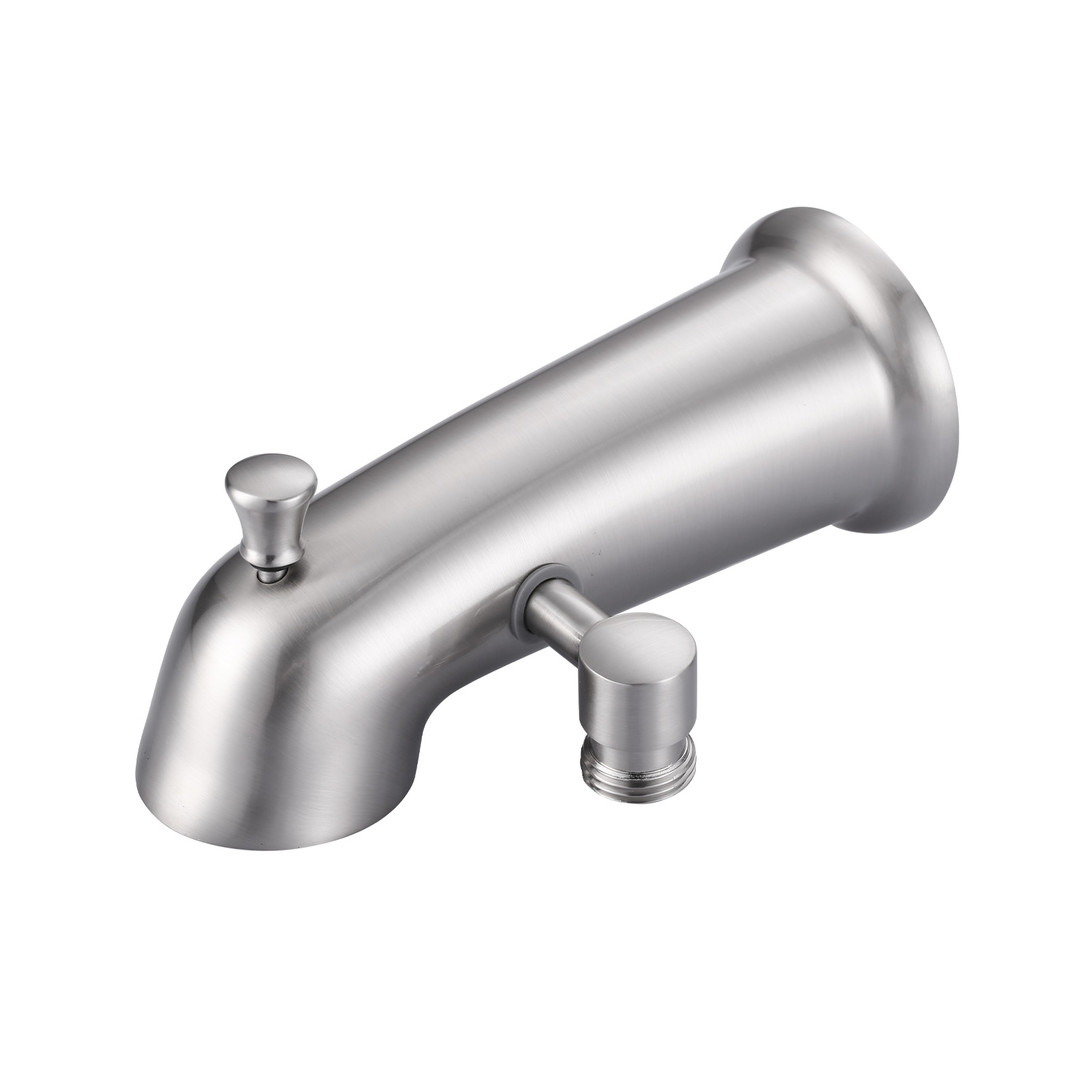 (1-Pack) 6.2 in Replacement With Diverter Tub Spout in Brushed Nickel