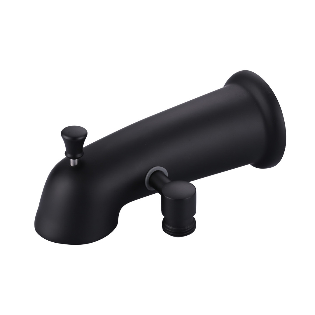 (1-Pack) 6.2 in Replacement With Diverter Tub Spout in Matte Black