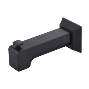 (1-Pack)5.9 in Replacement With Diverter Tub Spout in Matte Black