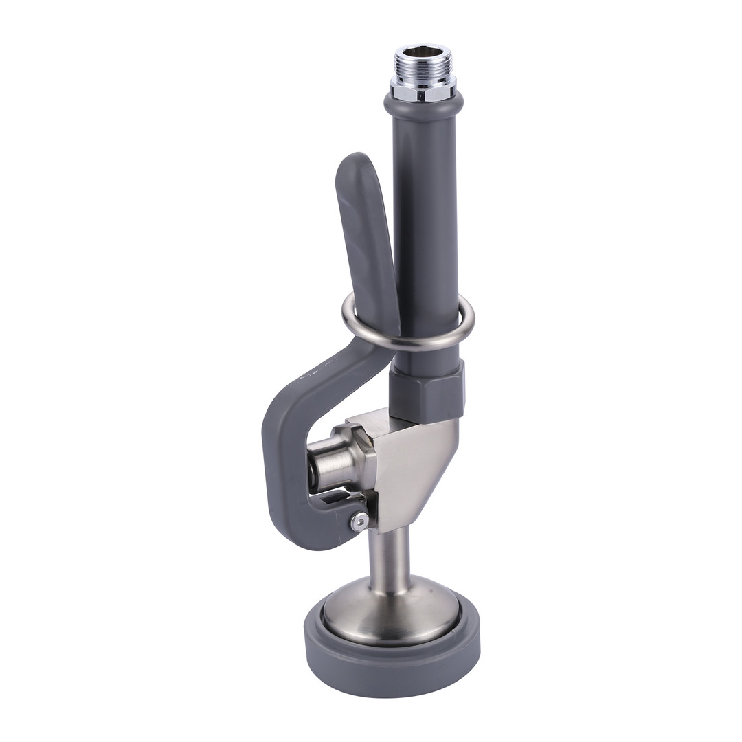 1.42 GPM Pre Rinse Sprayer Commercial Sink Sprayer Replacement for Kitchen Sink Faucet in Grey and Brushed Nickel