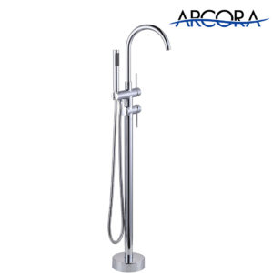 ARCORA Chrome High Flow Freestanding Bathtub Faucet with Handheld Sprayer