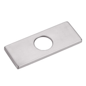 6.1 in. x 2.4 in. x 0.3in. Faucet Deck Plate in Brushed Nickel