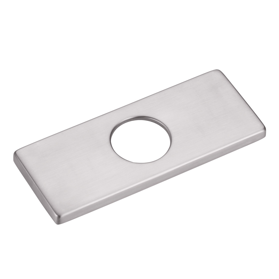 6.1 in. x 2.4 in. x 0.3in. Faucet Deck Plate in Brushed Nickel