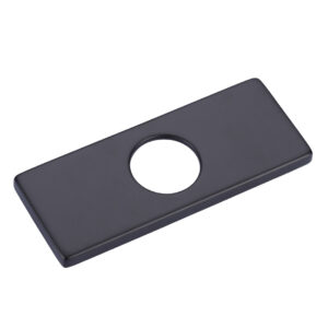 6.1 in. x 2.4 in. x 0.3in. Faucet Deck Plate in Matte Black