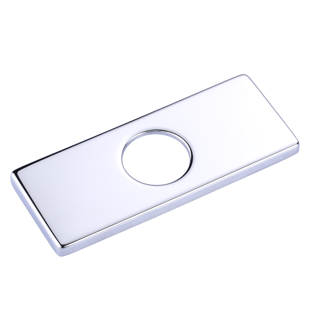 6.1 in. x 2.4 in. x 0.3in. Faucet Deck Plate in Chrome