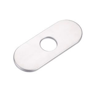 6.3 in. x 2.44 in. x 0.7 in. Stainless Steel Kitchen Sink Faucet Hole Cover Deck Plate in Brushed Nickel (1 Pack)