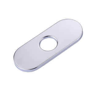 6.3 in. x 2.44 in. x 0.7 in. Stainless Steel Kitchen Sink Faucet Hole Cover Deck Plate in Polished Chrome (1 Pack)