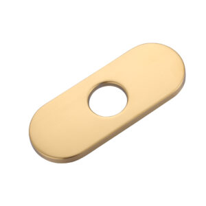 6.3 in. x 2.44 in. x 0.7 in. Stainless Steel Kitchen Sink Faucet Hole Cover Deck Plate in Gold (1-Pack)