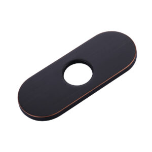 6.3 in. x 2.44 in. x 0.7 in. Stainless Steel Kitchen Sink Faucet Hole Cover Deck Plate in Oil Rubbed Bronze (1 Pack)