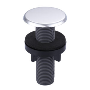 1.79 in. x 3.13 in. Round Plastic Sink Hole Covers in Chrome