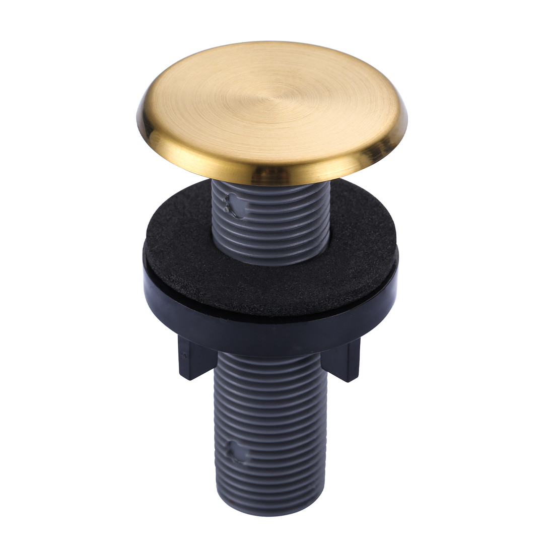 1.79 in. x 3.13 in. Round Plastic Sink Hole Covers in Brushed Gold