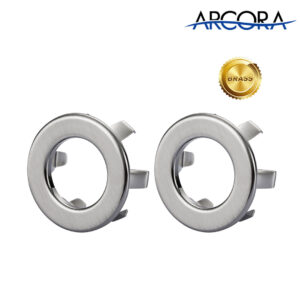 ARCORA Brushed Nickel Bathroom Sink Overflow Cover Ring – 2 Pack